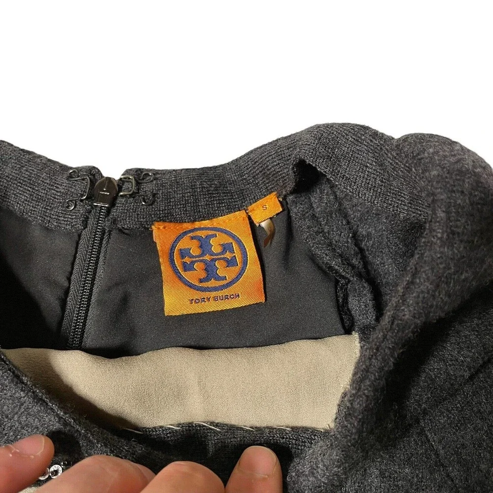 Women Tory Burch‎ 'Minnie' Embellished Wool Dress Size S